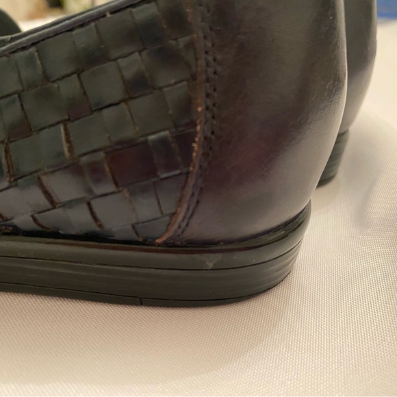 Trotters navy woven leather slip on loafer gently worn 8.5 N - Picture 9 of 15